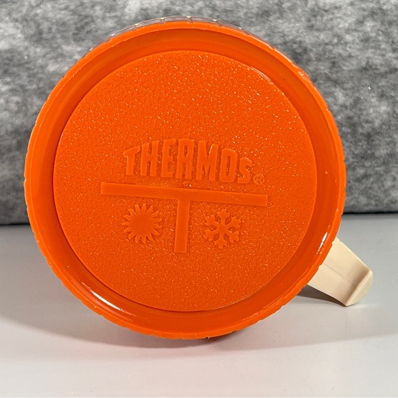 Thermos Brand ORANGE vaccuum bottle Retro Vintage Hipster Boho Camping Hiking - Picture 4 of 15